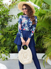 Load image into Gallery viewer, 2024 Women Modest Muslim Swimwear Sport Long Sleeves Swimsuit 3pcs Burkini + Bra Pad