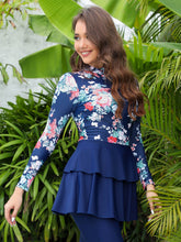 Load image into Gallery viewer, 2024 Women Modest Muslim Swimwear Sport Long Sleeves Swimsuit 3pcs Burkini + Bra Pad