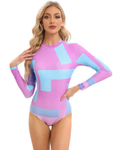 Load image into Gallery viewer, 2023 Women Modest Muslim Swimwear Casual Long Sleeves Swimsuit 4pcs Burkini + Bra Pad Pink
