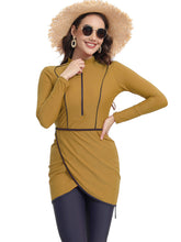 Load image into Gallery viewer, 2024 Women Modest Muslim Swimwear Sport Long Sleeves Swimsuit 3pcs Burkini + Bra Pad