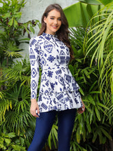 Load image into Gallery viewer, Modest Swimsuit Muslim Swimwear Burkini + Turban +Bra Pad Black