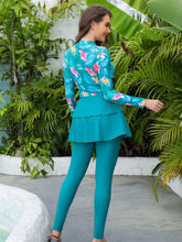 Load image into Gallery viewer, 2024 Women Modest Muslim Swimwear Sport Long Sleeves Swimsuit 3pcs Burkini + Bra Pad