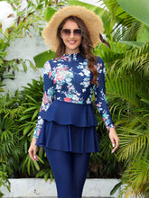 Load image into Gallery viewer, 2024 Women Modest Muslim Swimwear Sport Long Sleeves Swimsuit 3pcs Burkini + Bra Pad