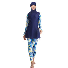 Load image into Gallery viewer, Sleeve print Modest  Muslim Swimwear Burkini with Hijab