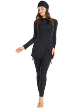 Load image into Gallery viewer, Modest Swimsuit  Muslim Swimwear Burkini + Turban Black