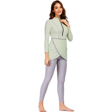Load image into Gallery viewer, Light Green Muslim Swimwear Burkini
