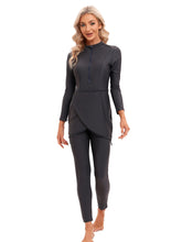 Load image into Gallery viewer, 2022 Women Modest Muslim Swimwear Sport Long Sleeves Swimsuit 3pcs Burkini + Bra Pad