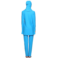 Load image into Gallery viewer, Modest Muslim Swimwear Burkini with Hijab Light Blue