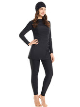 Load image into Gallery viewer, Modest Swimsuit  Muslim Swimwear Burkini + Turban Black