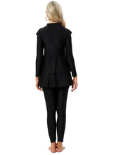 Load image into Gallery viewer, Modest Swimsuit Muslim Swimwear Burkini + Turban +Bra Pad Black