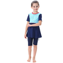 Load image into Gallery viewer, Semi-Covered Burkini for Girl  Blue