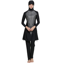 Load image into Gallery viewer, Modest  Muslim Swimwear Burkini with Hijab Black