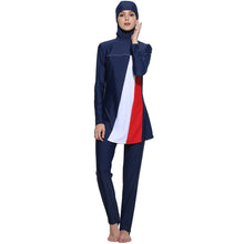 Load image into Gallery viewer, Modest  Muslim Swimwear Burkini with Hijab Blue