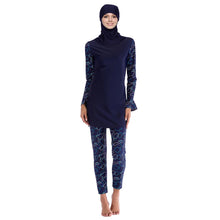 Load image into Gallery viewer, Printing Leggings Modest Muslim Swimwear Burkini Blue