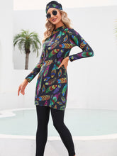 Load image into Gallery viewer, Ink Painting Modest Muslim Swimwear Burkini With Hijab