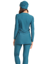 Load image into Gallery viewer, Modest Swimsuit Muslim Swimwear Burkini + Turban Malachite Green