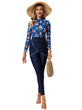 Load image into Gallery viewer, Cherry Blossoms Muslim Swimwear Burkini with Bra Pad