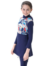 Load image into Gallery viewer, Full covered Modest Muslim Swimwear Burkini For Girl Blue