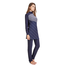 Load image into Gallery viewer, Stripe Printing Modest Muslim Swimwear Burkini