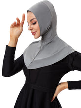 Load image into Gallery viewer, Women's Swim Hijabs Full Coverage Swim Scarf Sun Protective - Grey