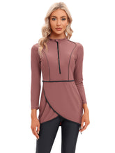 Load image into Gallery viewer, 2023 Women Modest Muslim Swimwear Sport Long Sleeves Swimsuit 3pcs Burkini + Bra Pad