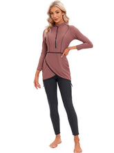 Load image into Gallery viewer, 2023 Women Modest Muslim Swimwear Sport Long Sleeves Swimsuit 3pcs Burkini + Bra Pad