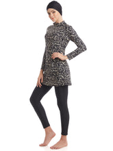 Load image into Gallery viewer, Leaf Print Modest Muslim Swimwear Burkini