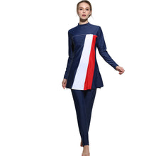Load image into Gallery viewer, Modest  Muslim Swimwear Burkini with Hijab Blue