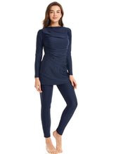 Load image into Gallery viewer, Modest Swimsuit Muslim Swimwear Burkini + Turban Blue