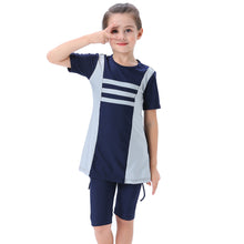 Load image into Gallery viewer, Semi-Covered Burkini for Girl Blue & Gray