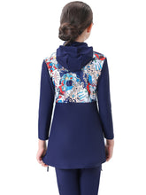 Load image into Gallery viewer, Full covered Modest Muslim Swimwear Burkini For Girl Blue