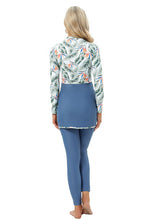 Load image into Gallery viewer, Muslim Swimwear Burkini with Bra Pad +Zipper Flamingo Flower