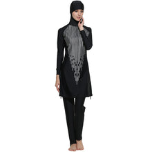 Load image into Gallery viewer, Modest  Muslim Swimwear Burkini with Hijab Black