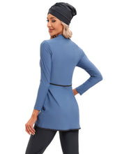 Load image into Gallery viewer, 2023 Women Modest Muslim Swimwear Sport Long Sleeves Swimsuit 3pcs Burkini + Bra Pad