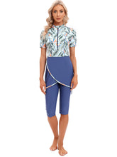 Load image into Gallery viewer, CROP Short Muslim Swimwear Womens Modest Muslim Swimsuit Burkini With Front Zip