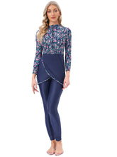 Load image into Gallery viewer, Muslim Swimwear Burkini with Bra Pad + Zipper Small floral