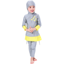 Load image into Gallery viewer, Full covered Modest Muslim Swimwear Burkini for Kid yellow