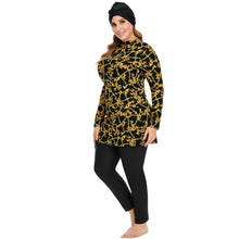 Load image into Gallery viewer, Golden chain Print Muslim Swimwear Burkini