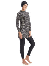 Load image into Gallery viewer, Leaf Print Modest Muslim Swimwear Burkini