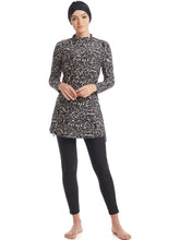 Load image into Gallery viewer, Leaf Print Modest Muslim Swimwear Burkini