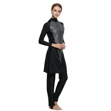Load image into Gallery viewer, Modest  Muslim Swimwear Burkini with Hijab Black