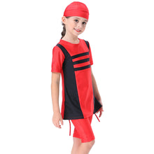Load image into Gallery viewer, Semi-Covered Burkini for Girl Red & Black