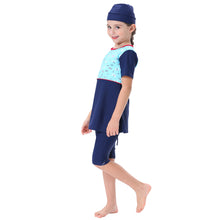 Load image into Gallery viewer, Semi-Covered Burkini for Girl  Blue