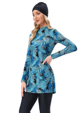 Load image into Gallery viewer, Muslim Swimwear Burkini with Bra Pad  Palmetto Leaf