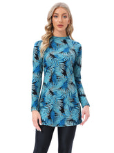 Load image into Gallery viewer, Muslim Swimwear Burkini with Bra Pad  Palmetto Leaf