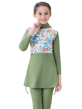 Load image into Gallery viewer, Full covered Modest Muslim Swimwear Burkini For Girl Green
