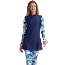 Load image into Gallery viewer, Sleeve print Modest  Muslim Swimwear Burkini with Hijab