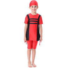 Load image into Gallery viewer, Semi-Covered Burkini for Girl Red & Black