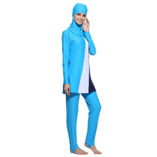 Load image into Gallery viewer, Modest Muslim Swimwear Burkini with Hijab Light Blue