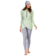 Load image into Gallery viewer, Light Green Muslim Swimwear Burkini